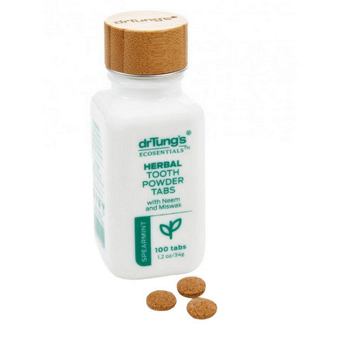 Herbal Toothpowder Tabs Spearmint 100 Tabs by Dr. Tungs