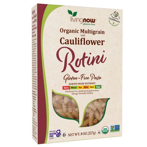 Organic Multigrain & Cauliflower Rotini Gluten Free Pasta 8 Oz by Now Foods