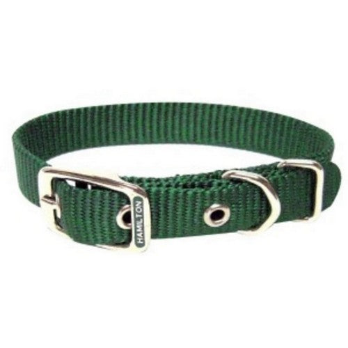 Collar Single Thick 5/8" 18" Dark Green 2 Count by Hamilton