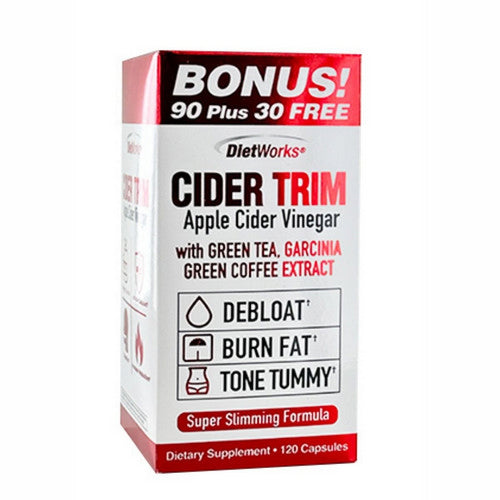Cider Trim Apple Cider Vinegar 120 Capsules by DietWorks