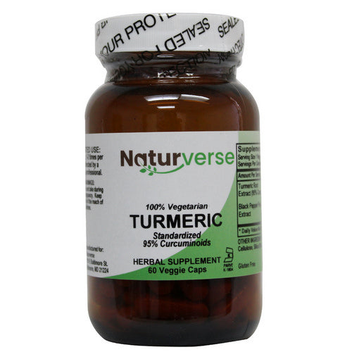 Turmeric Powder Capsules Standardized 60 VegCaps by Naturverse