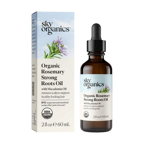 Organic Rosemary Strong Roots Oil With Macadamia Oil 2 Oz by Sky Organics