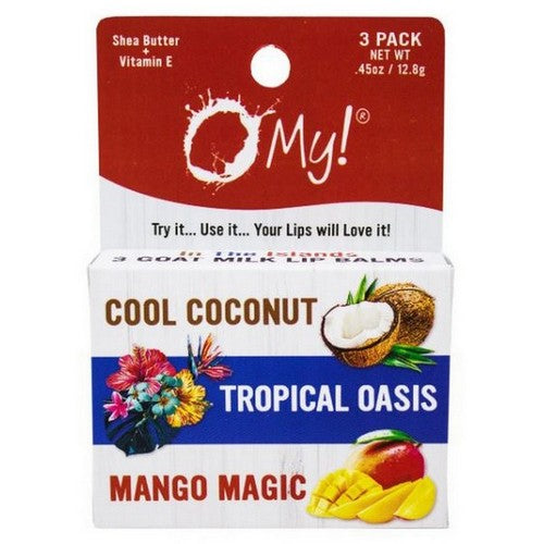 Goat Milk Lip Balm In The Islands 3 Count by O MY!