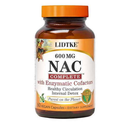 NAC Complete With Enzymatic Cofactors 60 Caps by Lidtke