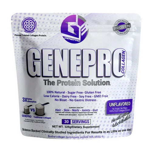 Collagen Peptides Protein Powder + Unflavored 30 Servings by Genepro Protein