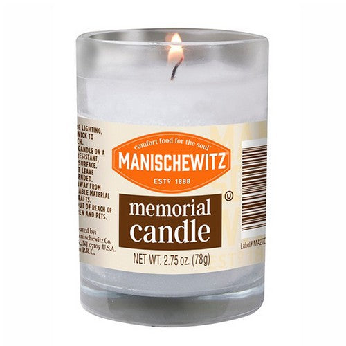 Memorial Glass Candle 1 Count (Case Of 24) by Manischewitz