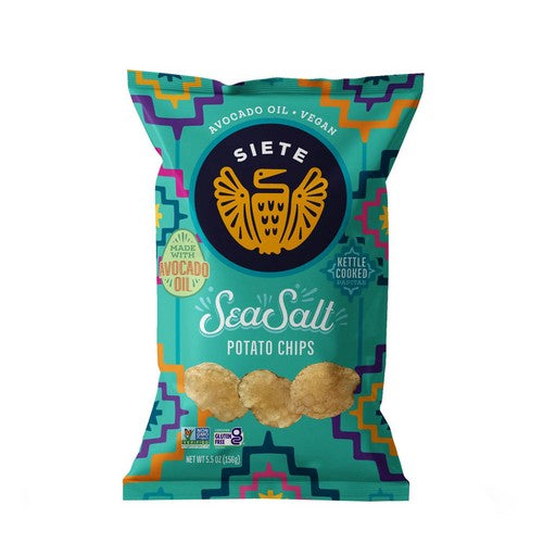 Sea Salt Kettle Cooked Potato Chips 5.5 Oz (Case Of 6) by Siete