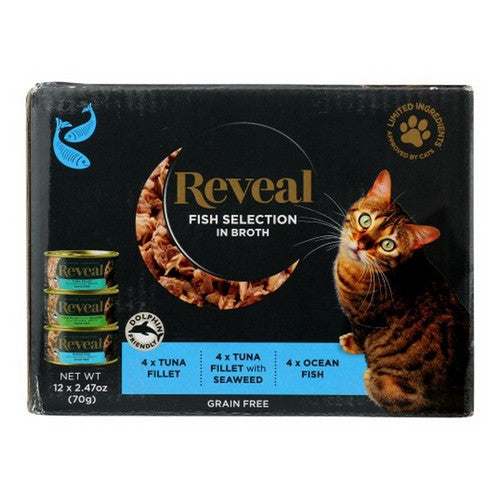 Fish In Broth Can Variety Pack Cat Food 12 Count (Case Of 4) by Reveal