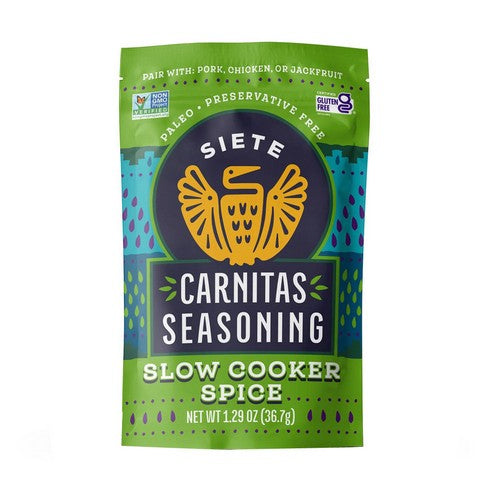 Carnitas Seasoning Slow Cooker Spice 1.29 Oz (Case Of 12) by Siete
