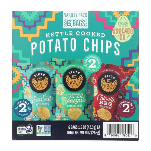 Potato Chip Variety Pack 9 Oz (Case Of 3) by Siete
