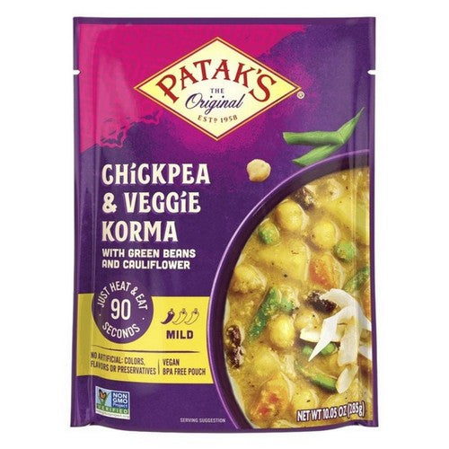 Chickpeas And Veggie Korma Ready To Heat Curry 10.05 Oz(Case Of 6) by Patak's