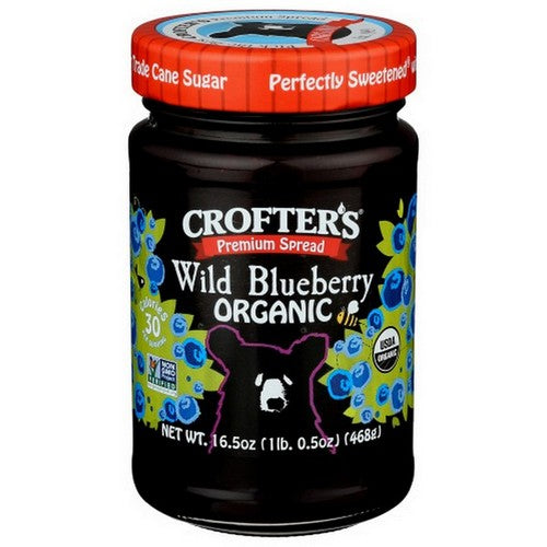 Organic Wild Blueberry Premium Spread 16.5 Oz(Case Of 6) by Crofters