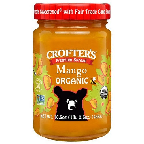 Organic Premium Mango Fruit Spread 16.5 Oz(Case Of 6) by Crofters