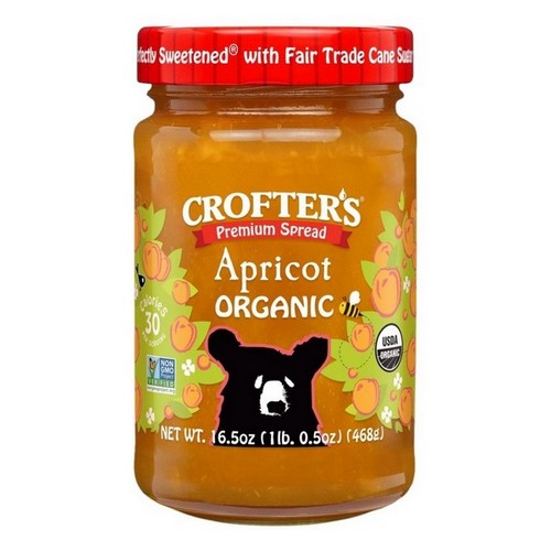 Organic Fruit Spread Apricot 16.5 Oz(Case Of 6) by Crofters