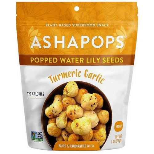 Turmeric Garlic Popped Water Lily Seeds 1 Oz(Case Of 6) by AshaPops