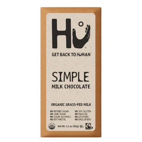 Simple Milk Chocolate 2.1 Oz(Case Of 6) by Hu
