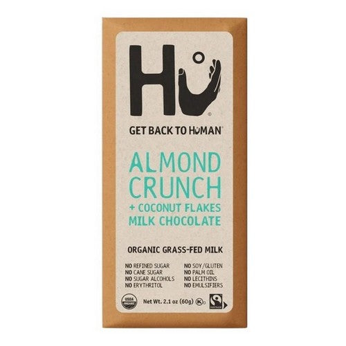 Almond Crunch Plus Coconut Flakes Milk Chocolate Bar 2.1 Oz(Case Of 6) by Hu