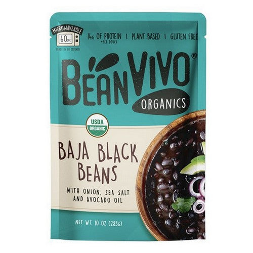 Organic Black Beans Baja 10 Oz (Case Of 6) by Beanvivo