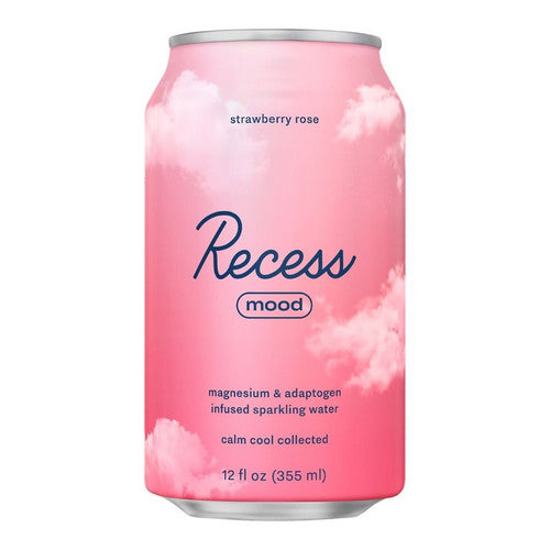 Peach Strawberry Rose Mood Sparkling Water 12 Oz (Case Of 12) by Recess