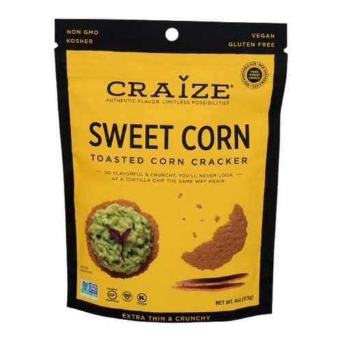 Sweet Toasted Corn Cracker 4 Oz(Case Of 6) by Craize