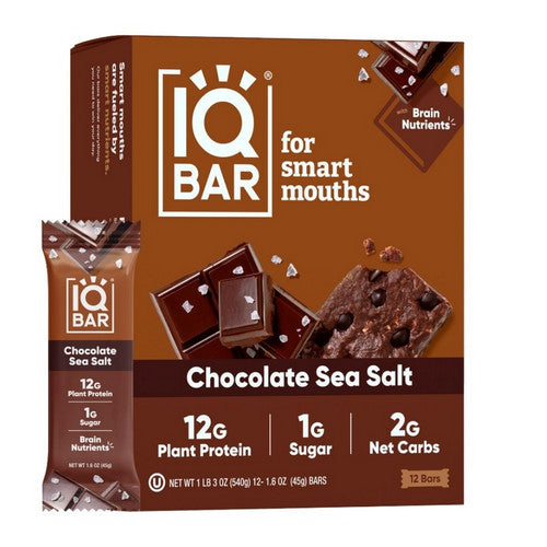 Chocolate Sea Salt Bar 1.6 Oz(Case Of 12) by IQ Bar