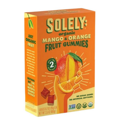 Organic Mango And Orange Whole Fruit Gummies 3.5 Oz(Case Of 8) by Solely