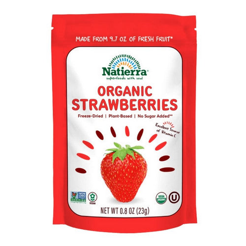 Organic Freeze Dried Strawberry Fruit 0.8 Oz(Case Of 12) by Natierra