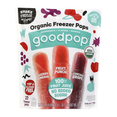 Organic Freezer Pops Variety 30 Oz(Case Of 6) by Goodpop