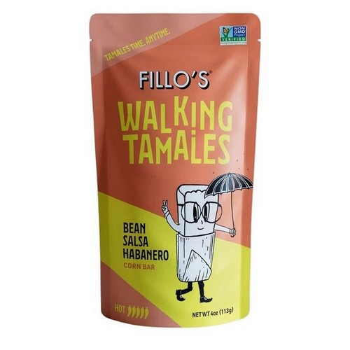 Walking Tamales Bean Salsa Habanero 4 Oz(Case Of 7) by Fillos