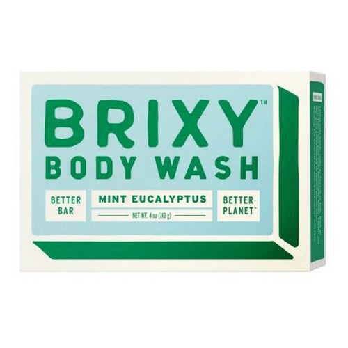 Body Wash Bar Mint Eucalyptus 4 Oz by Brixy
