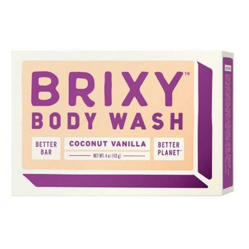 Body Wash Bar Coconut Vanilla 4 Oz by Brixy