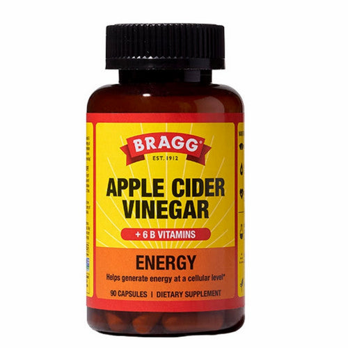 True Energy Apple Cider Vinegar Plus 6 B Vitamins 90 Capsules by Bragg's Liquid Aminos