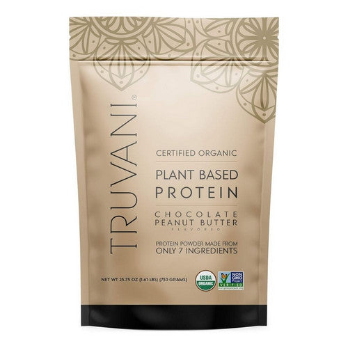 Organic Plant Protein Powder Chocolate Peanut Butter 25.75 Oz by Truvani