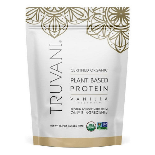 Organic Plant Protein Powder Vanilla 10.47 Oz by Truvani