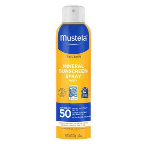 Baby Mineral SPF 50 Sunscreen Body Spray .6 Oz by Mustela