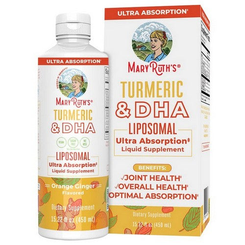 Orange Ginger Turmeric And DHA Liposomal 15.22 Oz by MaryRuth's