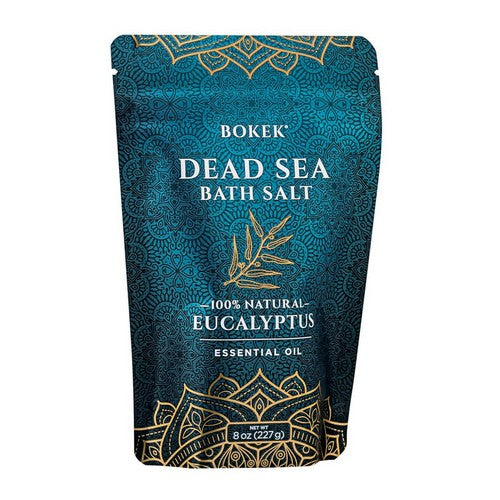 Natural Dead Sea Bath Salt With Eucalyptus Essential Oil 8 Oz by Bokek