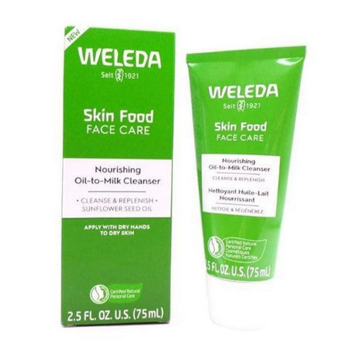 Skin Food Face Care Nourishing Oil to Milk Cleanser 2.5 Oz by Weleda