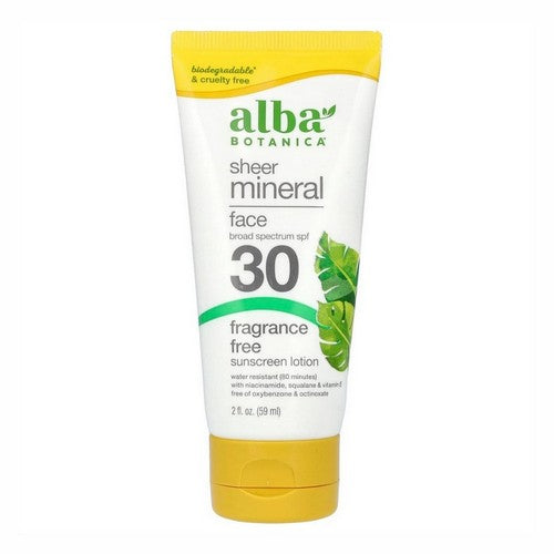 Sheer Mineral Sunscreen Lotion Broad Spectrum SPF 30 2 Oz by Alba Botanica