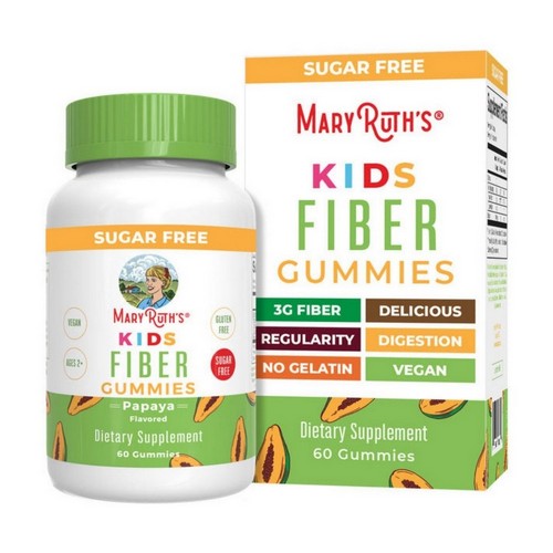 Organics Kids Fiber Papaya 60 Gummies by MaryRuth's