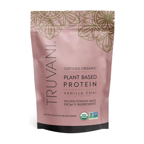 Organic Plant Based Protein Powder Vanilla Chai 21.59 Oz by Truvani