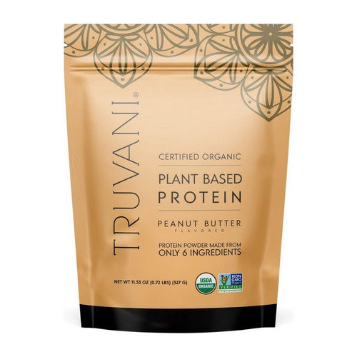 Organic Plant Protein Powder Peanut Butter 14 Oz by Truvani