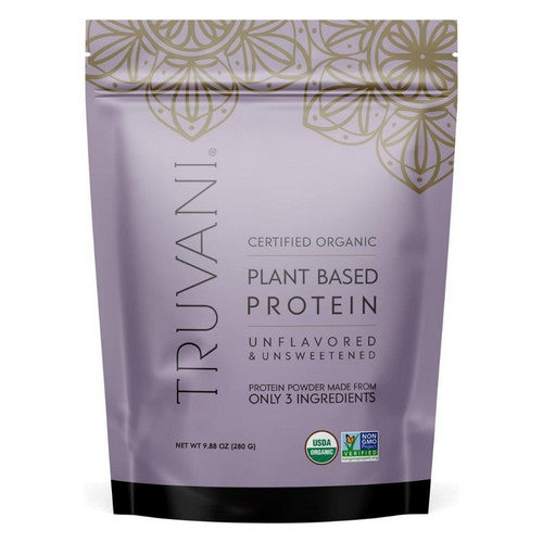 Organic Plant Protein Powder Unflavored 9.88 Oz by Truvani