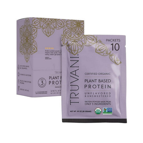 Organic Plant Based Protein Powder Unflavored .99 Oz (Pack Of 10) by Truvani