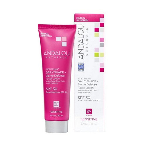1000 Roses Daily Shade Plus Biome Defence Facial Lotion Spf 30 2.7 Oz by Andalou Naturals