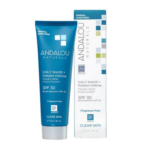 Daily Shade Pollution Defense Facial Lotion SPF 30 2.7 Oz by Andalou Naturals