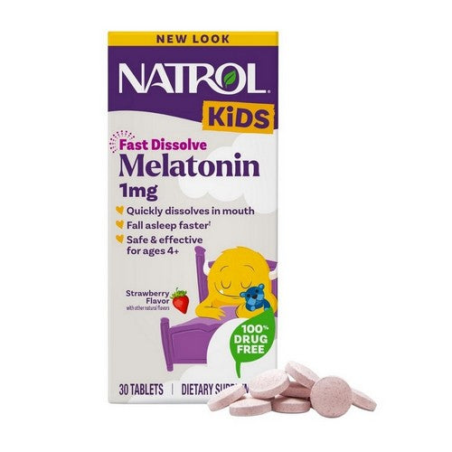 Kids Melatonin Strawberry 30 Tablets by Natrol