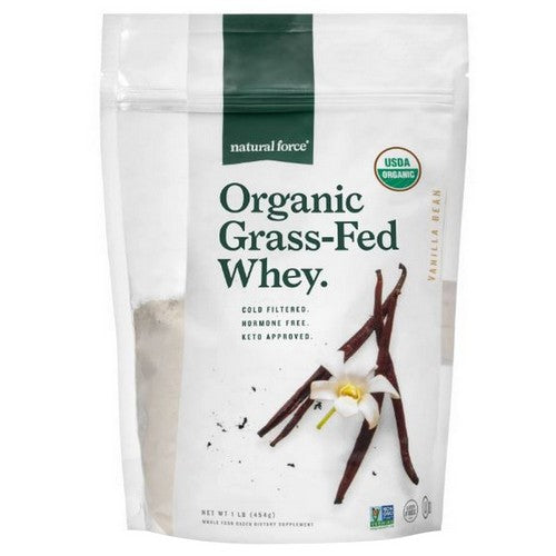 Organic Grass Fed Whey Vanilla 16 Oz by Natural Force