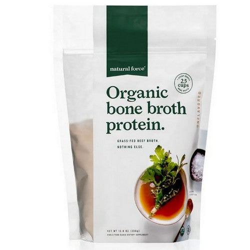 Organic Bone Broth Protein Powder Unflavored 10.8 Oz by Natural Force