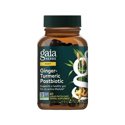 Ginger Turmeric Postbiotic 60 Count by Gaia Herbs